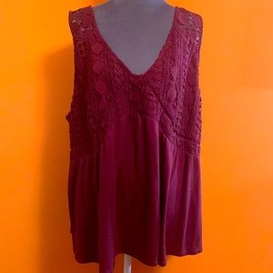 Maurice’s Maroon Sleeveless Top
